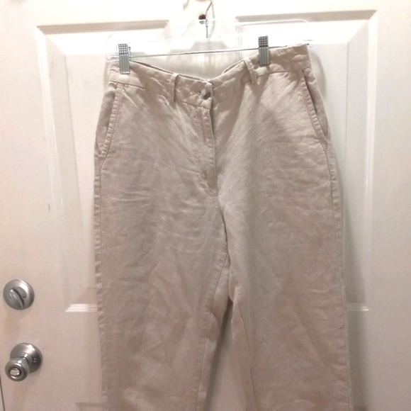 L.L. Bean Pants - LLBean 💯 % Linen Cropped  Pants. Size 8